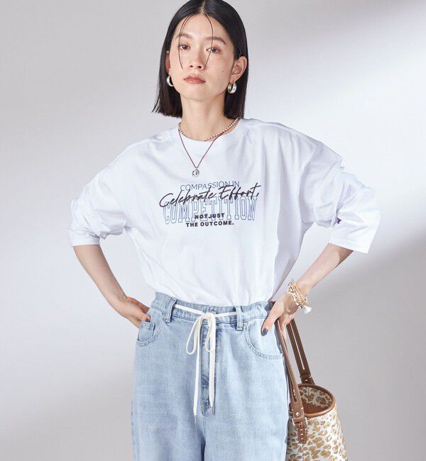 SHIPS for women「【SHIPS別注】Champion: プリント ロングスリーブ TEE」|Tシャツ・カットソー|