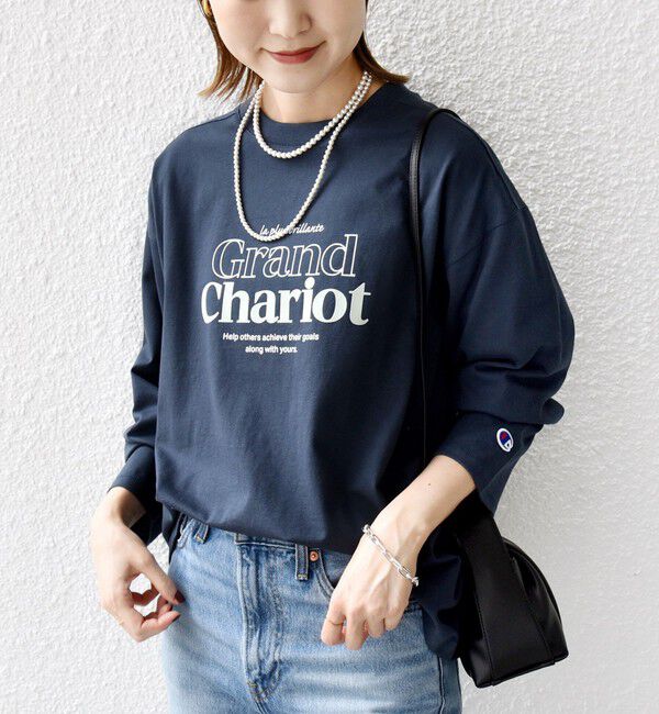 SHIPS for women「【SHIPS別注】Champion: プリント ロングスリーブ TEE」|Tシャツ・カットソー|