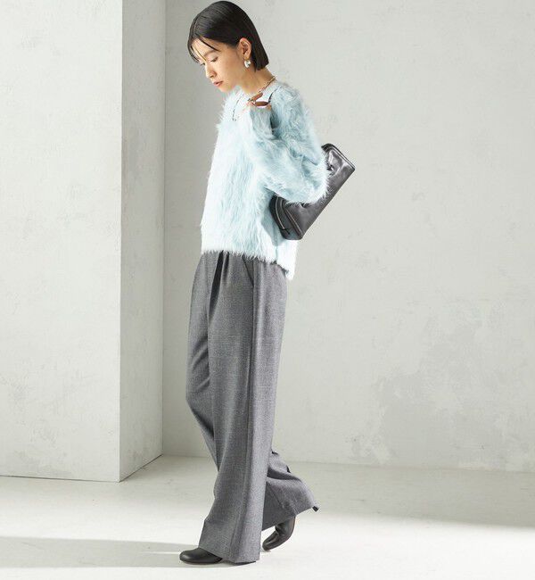 SHIPS for women「〈手洗い可能〉TUMUGITO(R) シャーク ツイード タック パンツ」|その他|