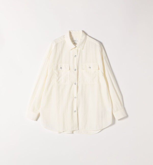 SHIPS any「SHIPS any:〈多機能/洗濯機可能〉ナイロン タスラン ポケット ビッグ シャツ」|シャツ・ブラウス|