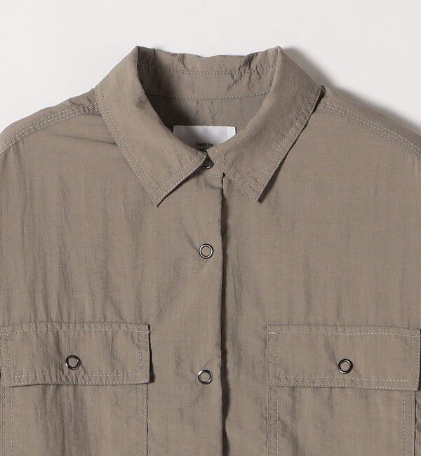 SHIPS any「SHIPS any:〈多機能/洗濯機可能〉ナイロン タスラン ポケット ビッグ シャツ」|シャツ・ブラウス|