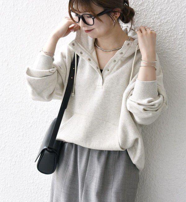 SHIPS any「SHIPS any:〈洗濯機可能〉USAコットン 裏起毛 フーディー ルーズ プルオーバー」|パーカー|