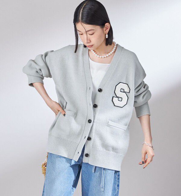SHIPS for women「〈手洗い可能〉サガラ ワッペン レタード カーディガン」|カーディガン|