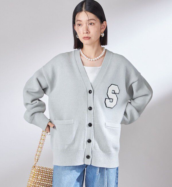 SHIPS for women「〈手洗い可能〉サガラ ワッペン レタード カーディガン」|カーディガン|