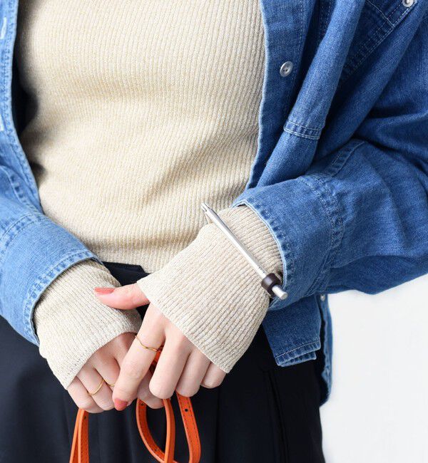 SHIPS for women「〈手洗い可能〉ラメ シアー リブ ニット プルオーバー」|ニット・セーター|