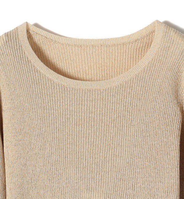 SHIPS for women「〈手洗い可能〉ラメ シアー リブ ニット プルオーバー」|ニット・セーター|