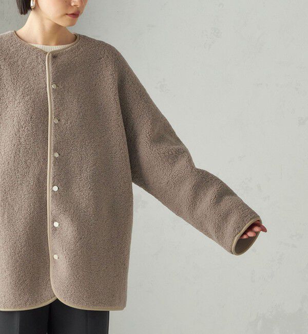 SHIPS for women「【一部WEB限定】〈手洗い可能〉NEW リバーシブル ボア ブルゾン」|ブルゾン・スタジャン|