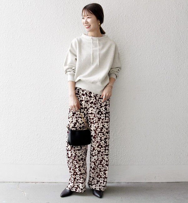 SHIPS any「SHIPS any:〈洗濯機可能〉フラワー ポリエステル ベロア ワイド イージー パンツ」|その他|