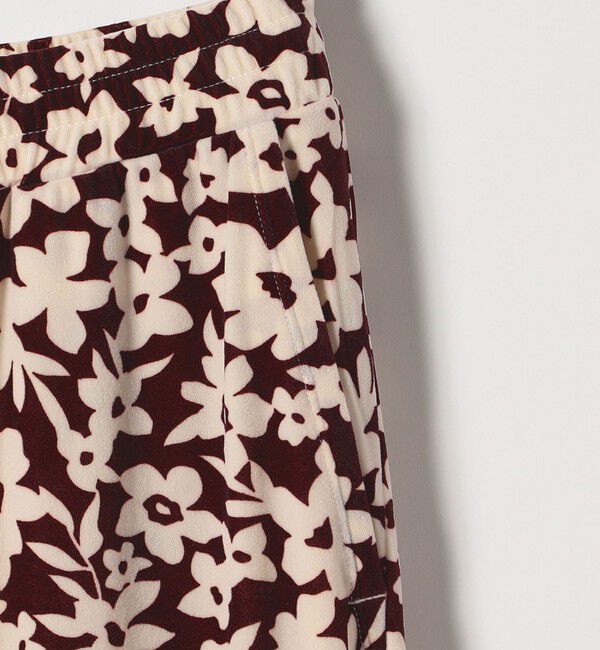 SHIPS any「SHIPS any:〈洗濯機可能〉フラワー ポリエステル ベロア ワイド イージー パンツ」|その他|