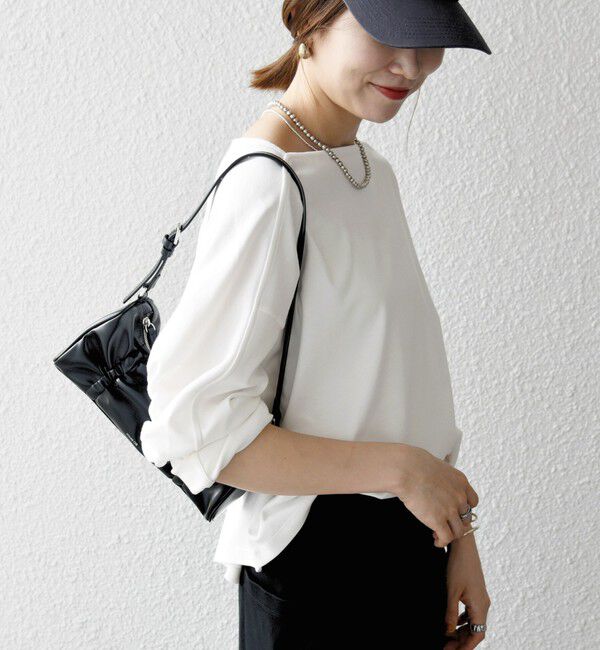 SHIPS any「SHIPS any:〈接触冷感/汗染み防止加工/洗濯機可能〉ボートネック ワイド ロンTEE」|Tシャツ・カットソー|