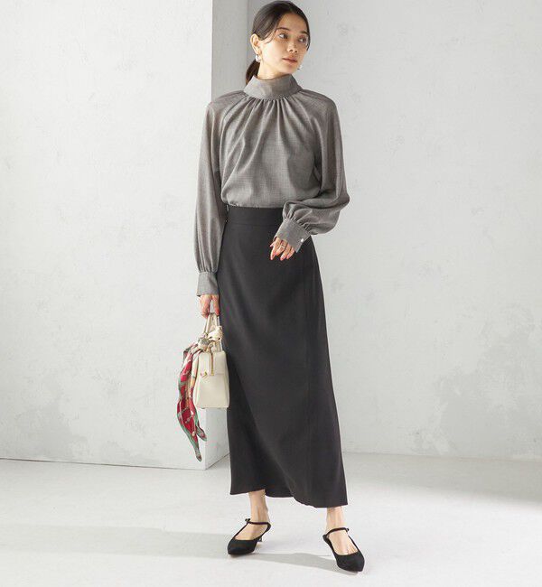 SHIPS for women「〈手洗い可能〉アセテート混 バックサテン マーメイド スカート」|スカート|