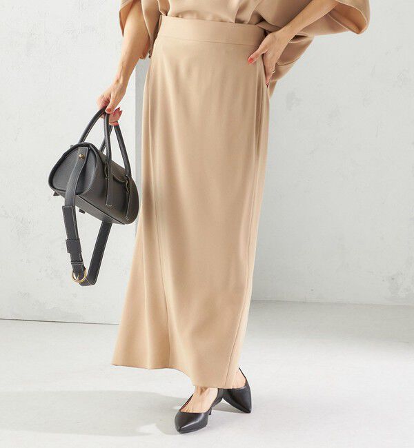 SHIPS for women「〈手洗い可能〉アセテート混 バックサテン マーメイド スカート」|スカート|