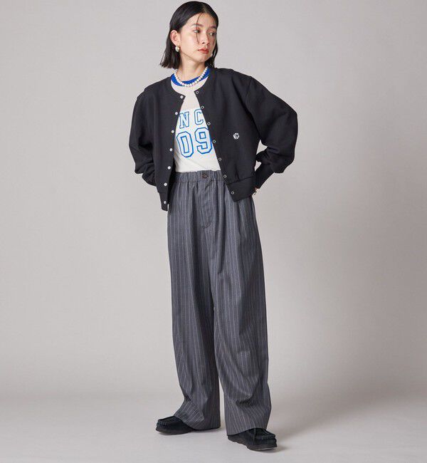 SHIPS for women「SHIPS NINE CASE:〈手洗い可能〉ストライプ イージー パンツ」|その他|