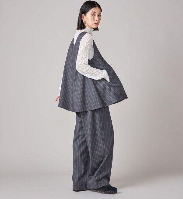 SHIPS for women「SHIPS NINE CASE:〈手洗い可能〉ストライプ イージー パンツ」|その他|