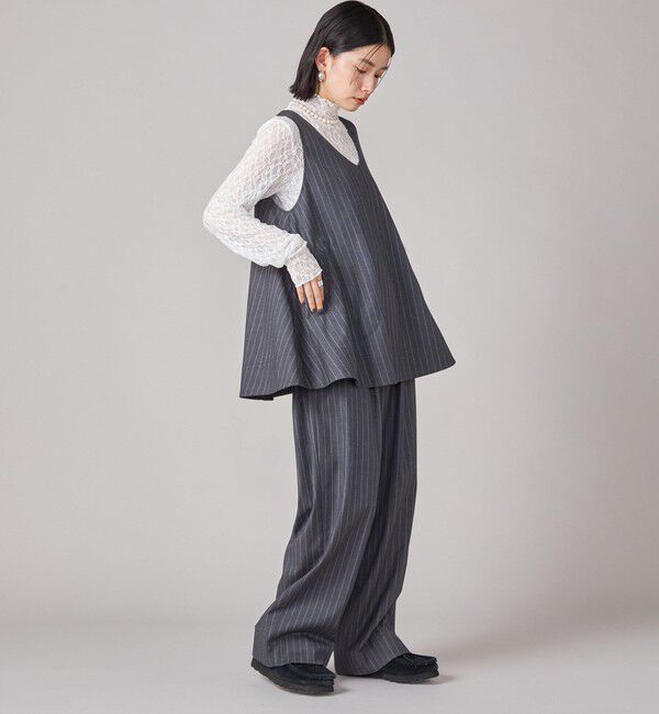 SHIPS for women「SHIPS NINE CASE:〈手洗い可能〉ストライプ イージー パンツ」|その他|