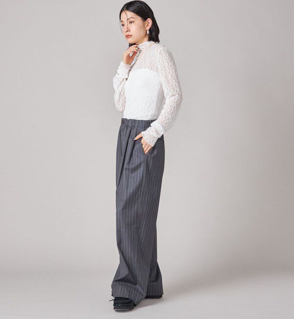 SHIPS for women「SHIPS NINE CASE:〈手洗い可能〉ストライプ イージー パンツ」|その他|