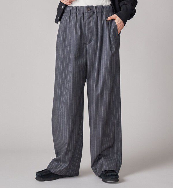 SHIPS for women「SHIPS NINE CASE:〈手洗い可能〉ストライプ イージー パンツ」|その他|