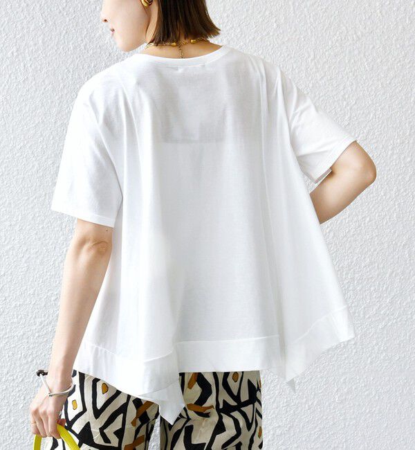 SHIPS for women「ヘムフレア ショート スリーブ プルオーバー」|Tシャツ・カットソー|