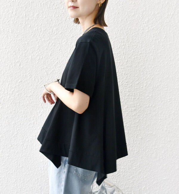 SHIPS for women「ヘムフレア ショート スリーブ プルオーバー」|Tシャツ・カットソー|