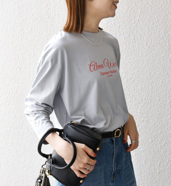 SHIPS any「【SHIPS any別注】MONMIMI:〈洗濯機可能〉ロゴ プリント ロンTEE 25AW」|Tシャツ・カットソー|