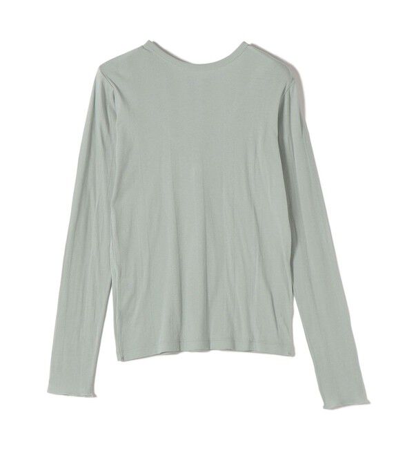 SHIPS for women「【SHIPS別注】miller: シアー ヘンリー ネック ロング スリーブ TEE」|Tシャツ・カットソー|