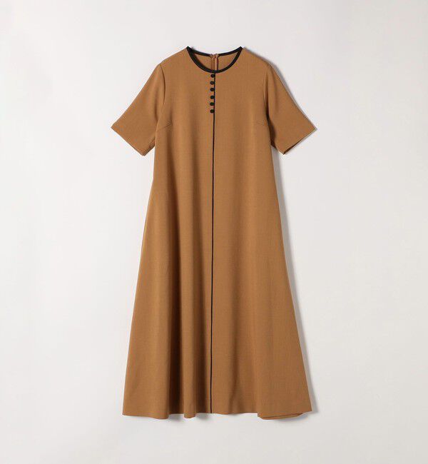 SHIPS any「SHIPS any:〈洗濯機可能〉ウーステッド パイピング ボタン フレア ワンピース」|ワンピース|