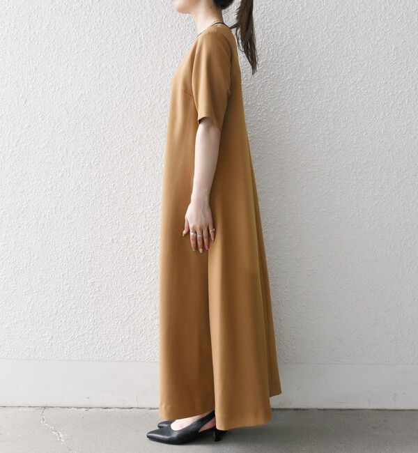 SHIPS any「SHIPS any:〈洗濯機可能〉ウーステッド パイピング ボタン フレア ワンピース」|ワンピース|