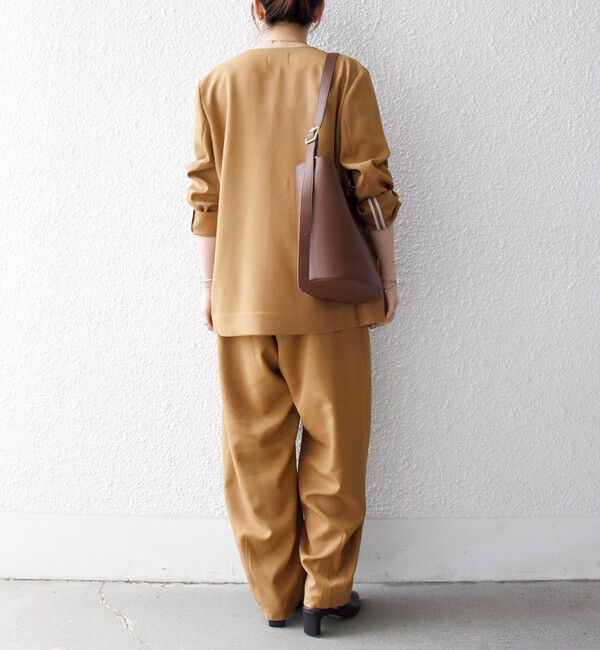 SHIPS any「SHIPS any:〈洗濯機可能〉ウーステッド Vネック ノーカラー ジャケット」|ノーカラージャケット|