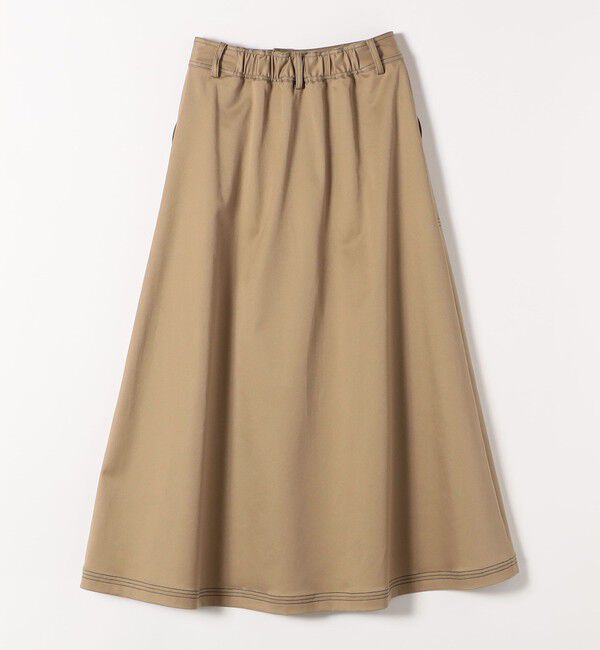 SHIPS any「SHIPS any:〈洗濯機可能〉チノ ステッチ フレア ロング スカート」|フレア|