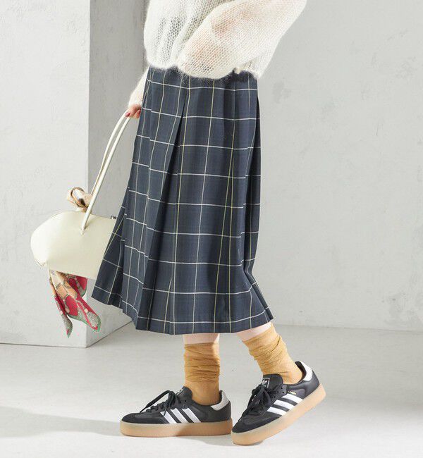 SHIPS for women「《一部追加予約》チェック ボックス プリーツ スカート」|スカート|