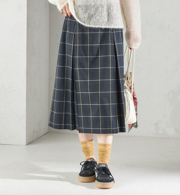 SHIPS for women「《一部追加予約》チェック ボックス プリーツ スカート」|スカート|