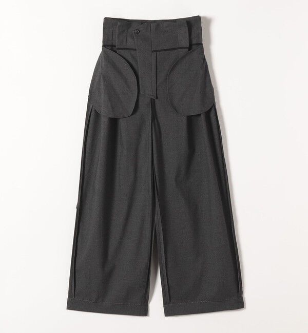 quaranciel「《一部追加予約》quaranciel:〈洗濯機可能〉ハンサム ハイウエスト ベルト ワイド パンツ」|その他|