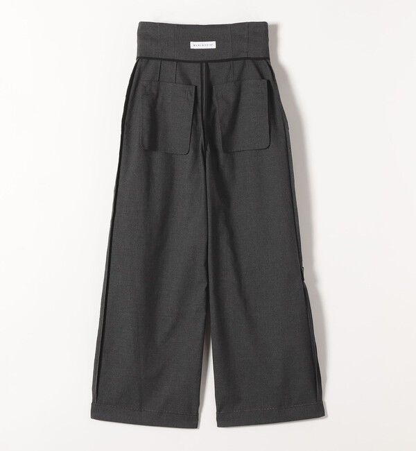 quaranciel「《一部追加予約》quaranciel:〈洗濯機可能〉ハンサム ハイウエスト ベルト ワイド パンツ」|その他|