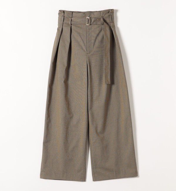 quaranciel「《一部追加予約》quaranciel:〈洗濯機可能〉ハンサム ハイウエスト ベルト ワイド パンツ」|その他|