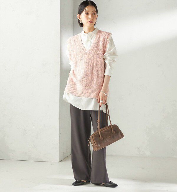 SHIPS for women「〈UVカット/防シワ加工〉梳毛調 ストレッチ ドロスト パンツ」|その他|