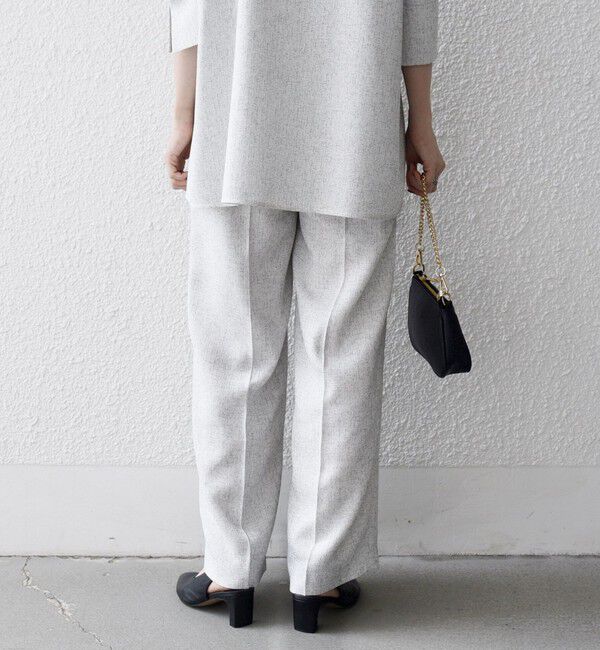 SHIPS any「SHIPS any:〈洗濯機可能〉ツイード ライク マリン パンツ［NAVY BLUE］」|スラックス|