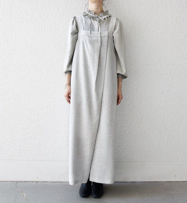 SHIPS any「SHIPS any:〈洗濯機可能〉ツイード ライク サロペット［NAVY BLUE］」|オールインワン|