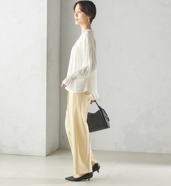 SHIPS for women「〈手洗い可能〉ツイル ストレート パンツ（52）（セットアップ対応）」|スラックス|