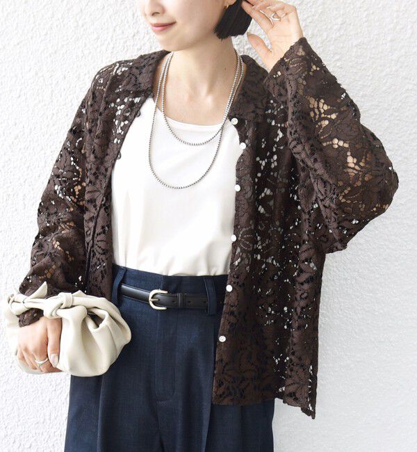 SHIPS for women「〈手洗い可能〉レース シャツ 羽織」|シャツ・ブラウス|