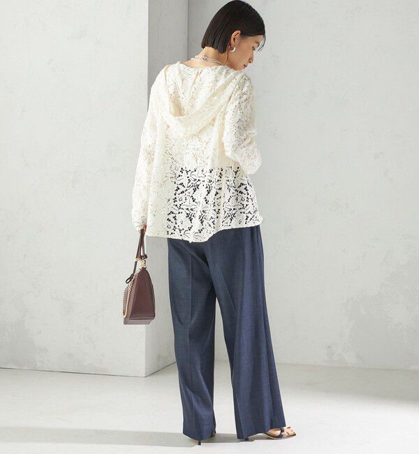 SHIPS for women「〈手洗い可能〉レース ジップアップ パーカ」|パーカー|