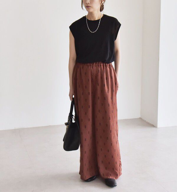 quaranciel「quaranciel:〈手洗い可能〉モノグラム ドット リラックス ワイド パンツ」|その他|