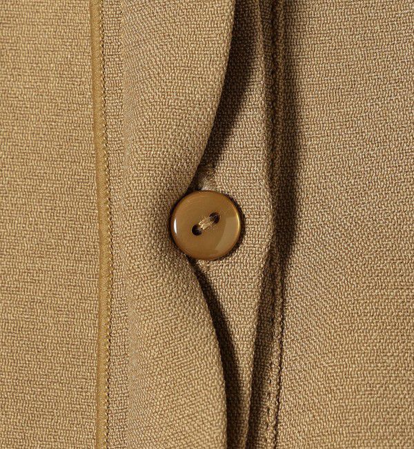 quaranciel「quaranciel:〈洗濯機可能〉ダブルクロス スタンドカラー ポケット シャツ ワンピース」|ワンピース|