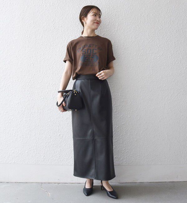 SHIPS any「SHIPS any: クロス ステッチ Iライン スカート」|タイト|