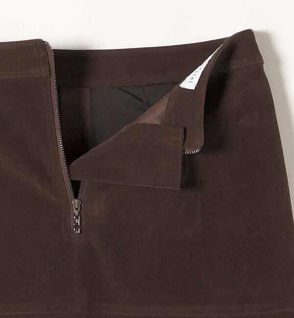 quaranciel「quaranciel:〈洗濯機可能〉ポリエステル スエード フレア マキシ スカート」|スカート|