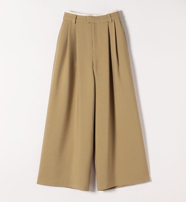 quaranciel「quaranciel:〈洗濯機可能〉ダブルクロス ウエスト ライン タック ワイド パンツ」|その他|