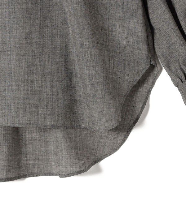 SHIPS for women「〈手洗い可能〉ウール混 シアー ボイル リボン ブラウス」|シャツ・ブラウス|