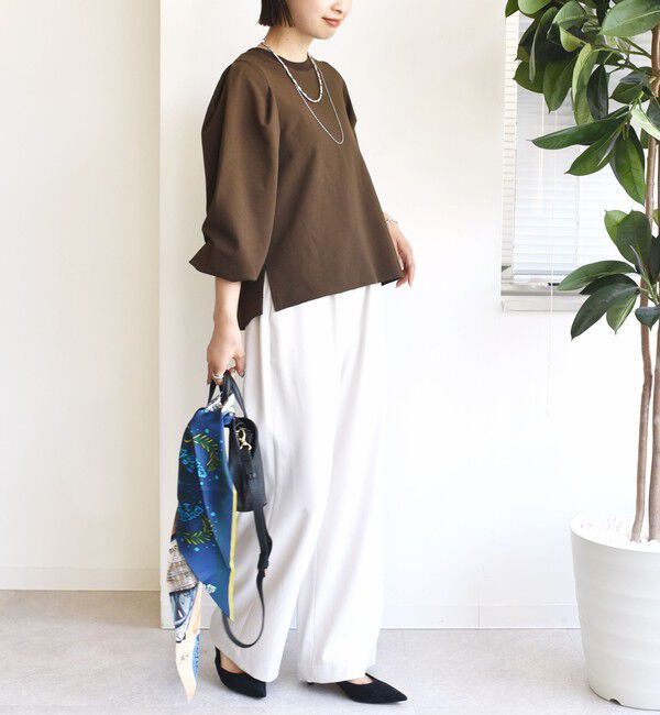 SHIPS for women「DEPEND インレー タック デザイン プルオーバー」|Tシャツ・カットソー|