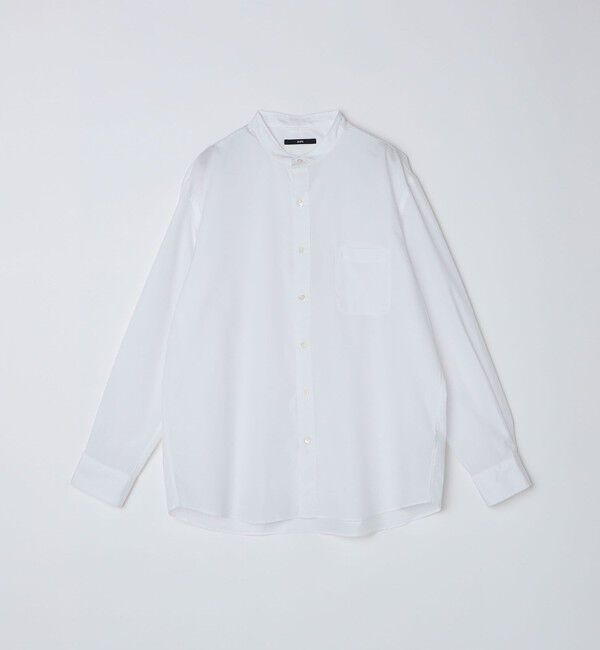 SHIPS「SHIPS: 140S ブロード バンドカラー シャツ」|シャツ・ブラウス|