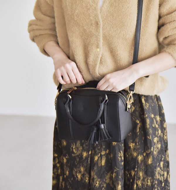 quaranciel「quaranciel: 2way タッセル チャーム ミニ ボストン バッグ」|ショルダー・メッセンジャー|