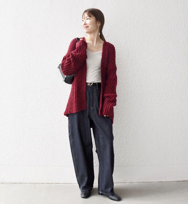 SHIPS any「SHIPS any:〈手洗い可能〉ロービング ルーズ Vネック ニット カーディガン」|カーディガン|